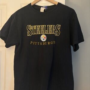 Pittsburgh Steelers Black Embroidered T-Shirt